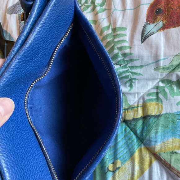 Fossil blue leather shoulder bag - Picture 7 of 16